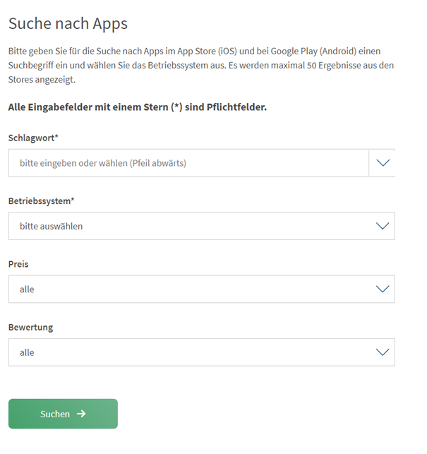 App Suche